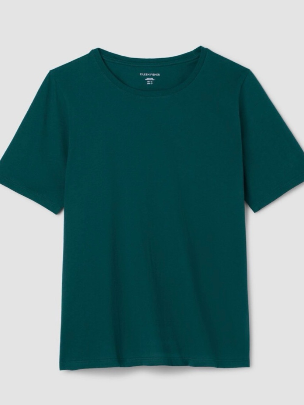 Eileen Fisher Organic Pima Cotton Jersey Round Neck Tee Shirt NWT L